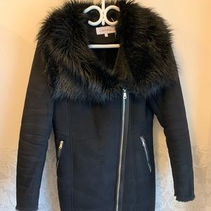 Calvin Klein jacket with faux fur.